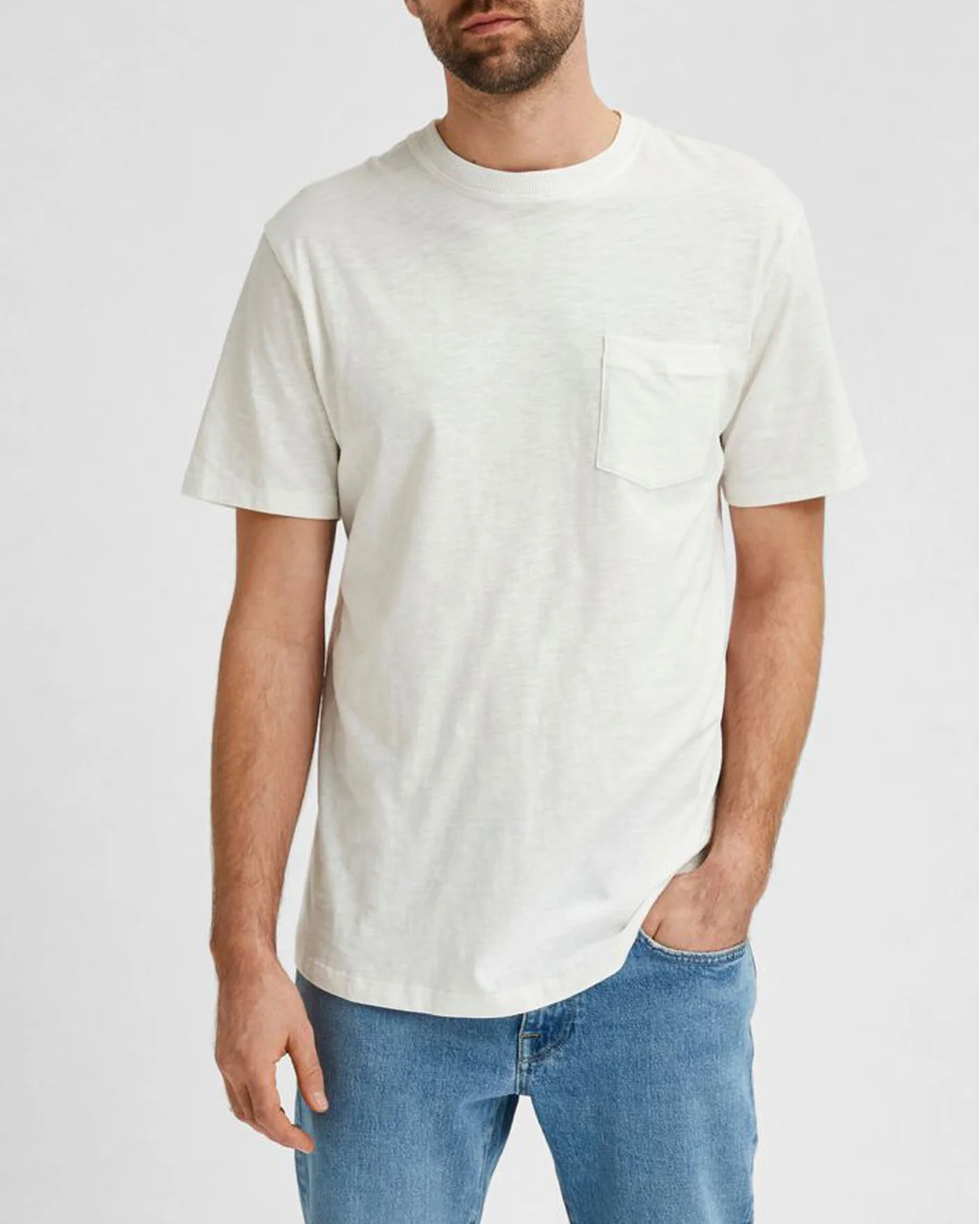 Φωτογραφία προϊόντος: SELECTED REGULAR FIT CHEST POCKET T-SHIRT - 16077329 ΜΠΕΖ