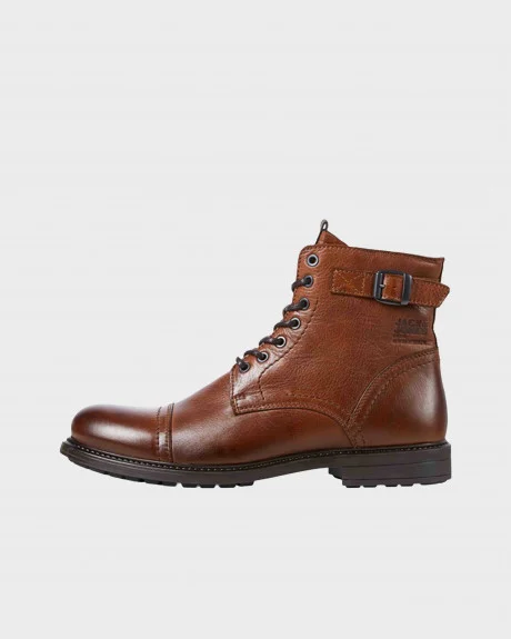 Φωτογραφία προϊόντος: Jack & Jones Men's Boots Ανδρικά Δερμάτινα Μποτάκια - 12192762 ΑΝΘΡΑΚΙ