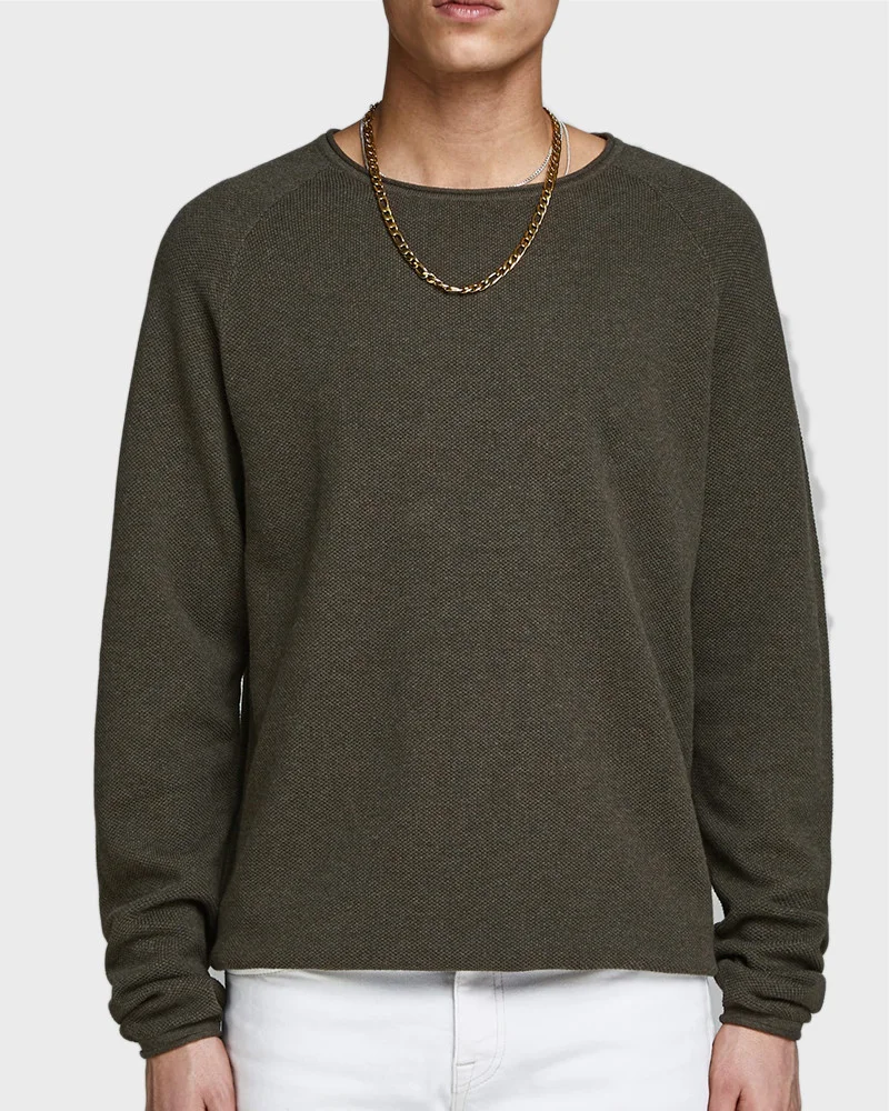 Φωτογραφία προϊόντος: JACK & JONES TEXTURED KNITTED CREW NECK PULLOVER - 12157321 ΛΑΔΙ