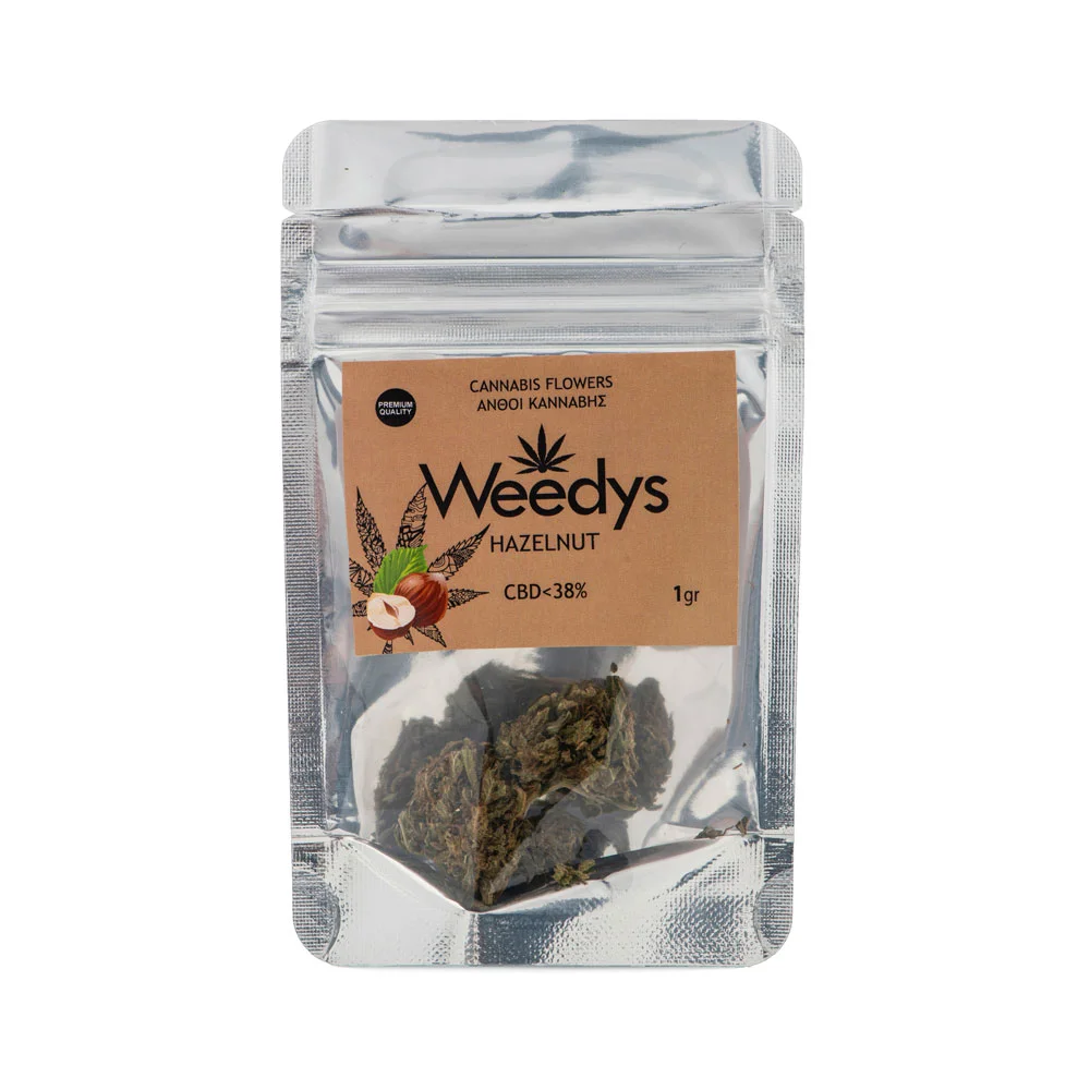 Φωτογραφία προϊόντος: ΑΝΘΟΙ ΚΑΝΝΑΒΗΣ HAZELNUT 38% CBD 1gr + 2gr - Weedys