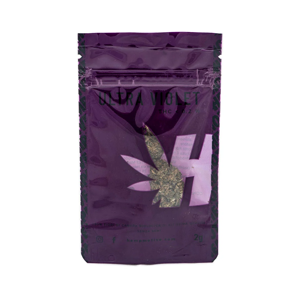 Φωτογραφία προϊόντος: Άνθη Κάνναβης Ultra Violet 14% CBD 2g – Hemp Motive