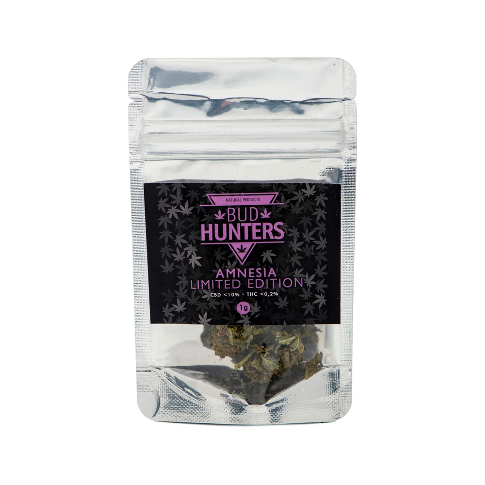 Φωτογραφία προϊόντος: Ανθοί Κάνναβης Amnesia 10% CBD 1gr + 2gr – Bud Hunters