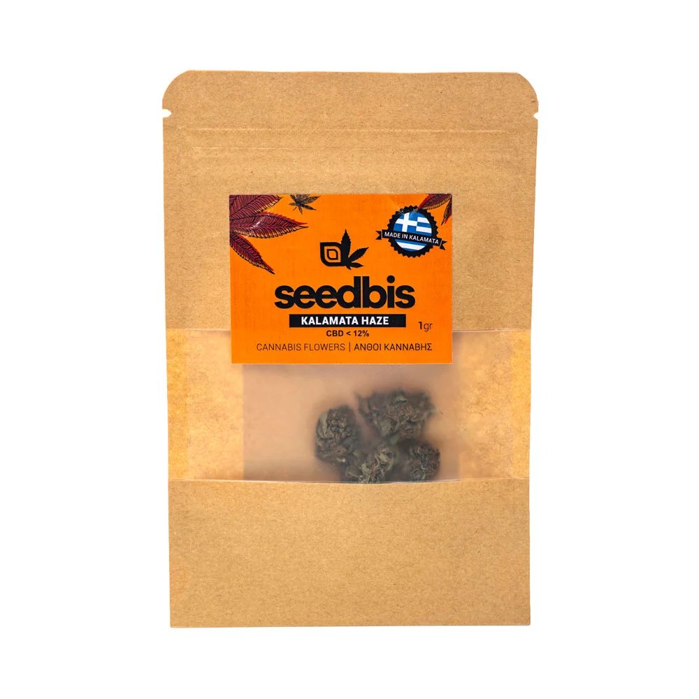 Φωτογραφία προϊόντος: ΑΝΘΗ ΚΑΝΝΑΒΗΣ – SEEDBIS KALAMATA HAZE +gt;12% CBD 1/4GR