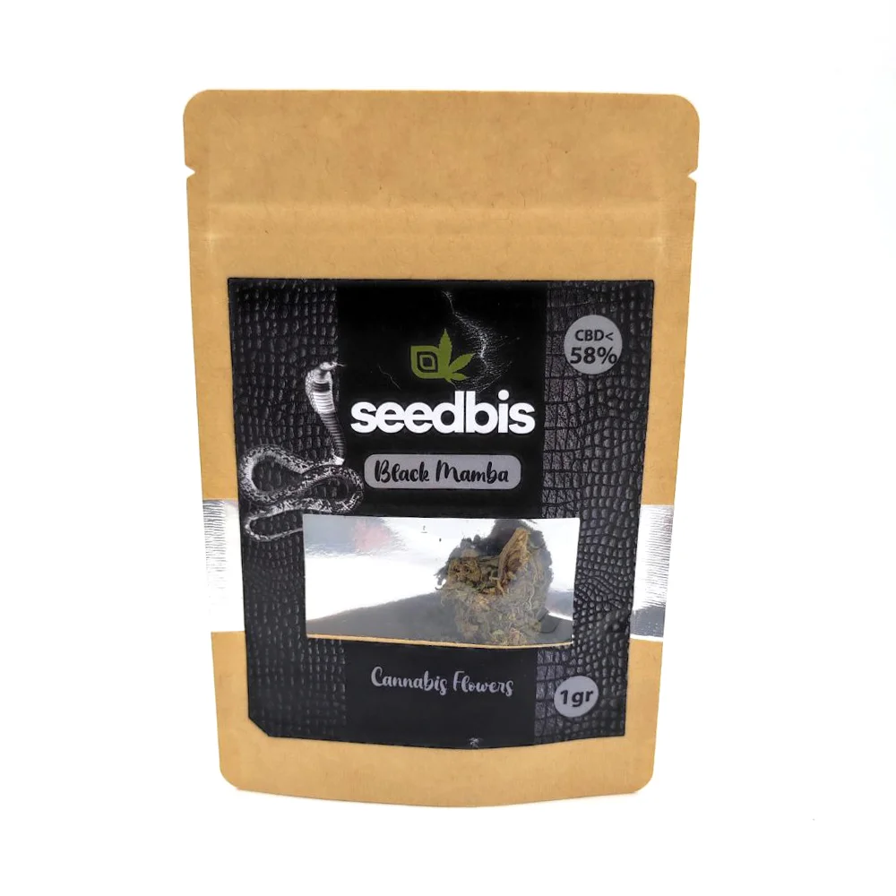 Φωτογραφία προϊόντος: CANNABIS BLOSSOMS - SEEDBIS BLACK MAMBA 18% CBD 1 / 4GR