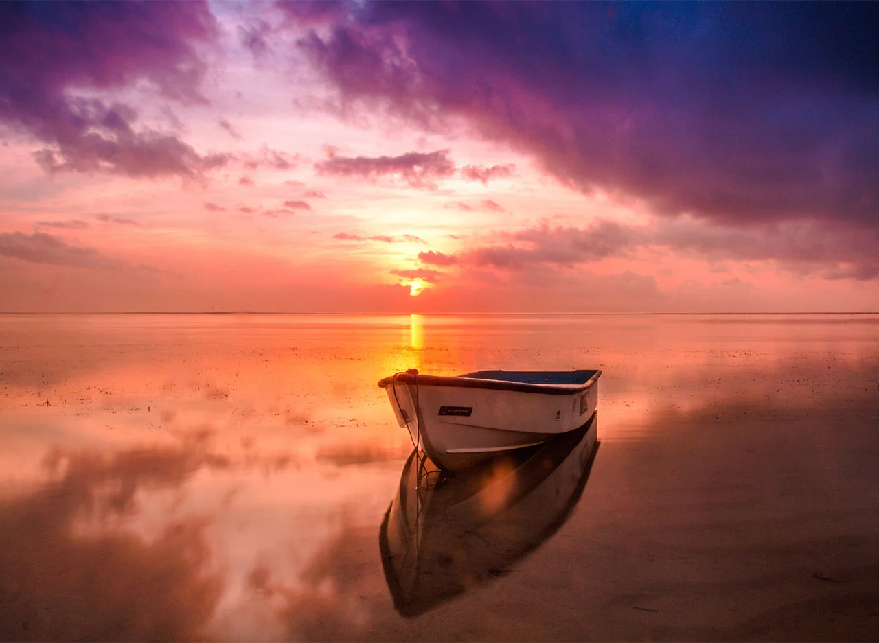 Φωτογραφία προϊόντος: Πίνακας σε καμβά Sunset at Lake