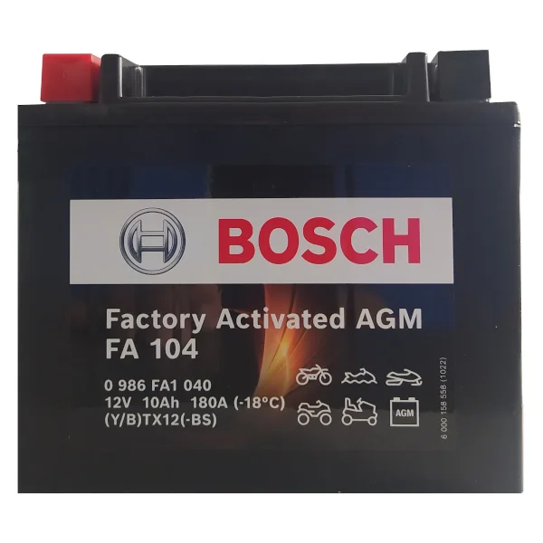 Φωτογραφία προϊόντος: Μπαταρία Moto BOSCH AGM 0986FA1040 FA104 YTX12-BS 10AH 180A