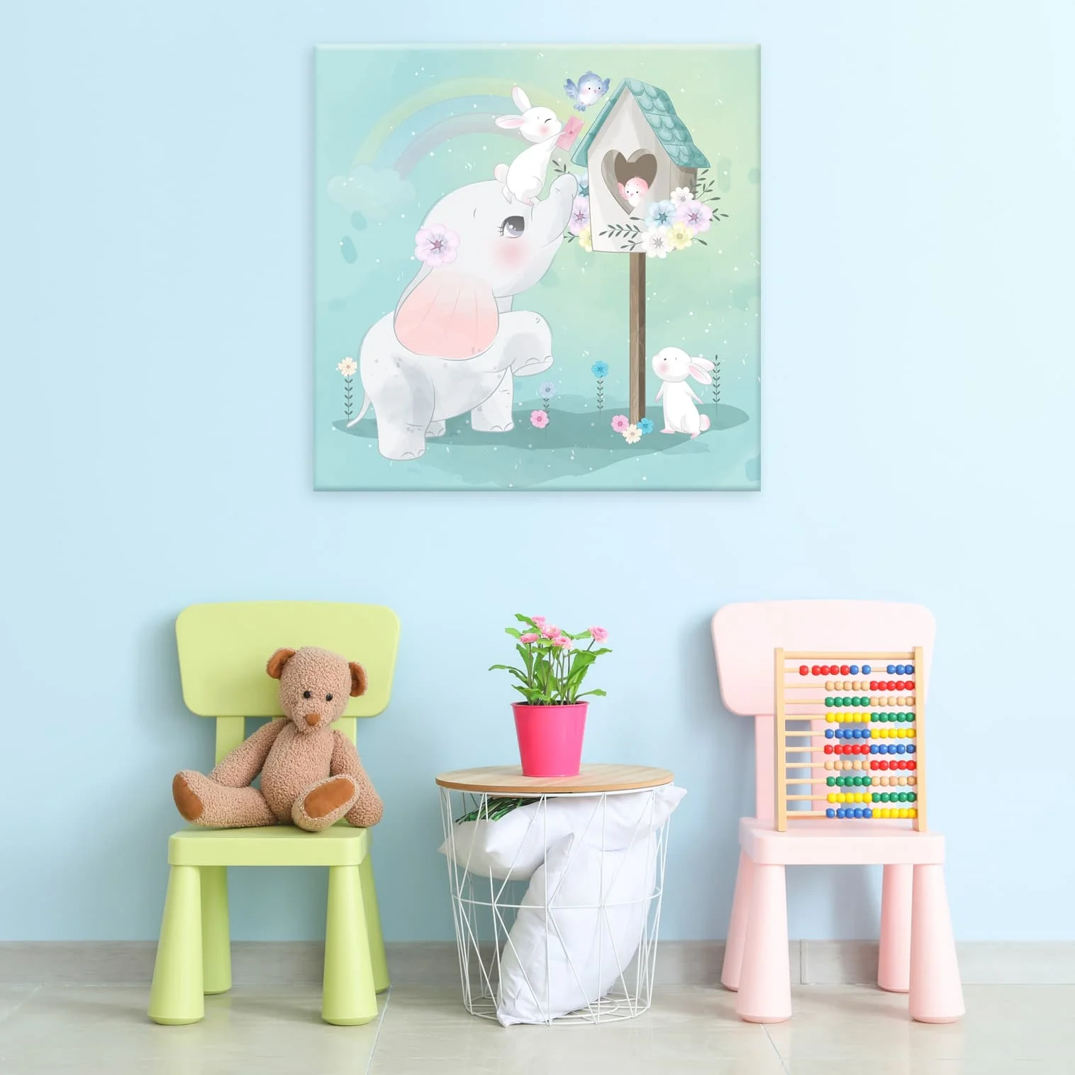 Φωτογραφία προϊόντος: Πίνακας Σε Καμβά - Rabbit And Elephant