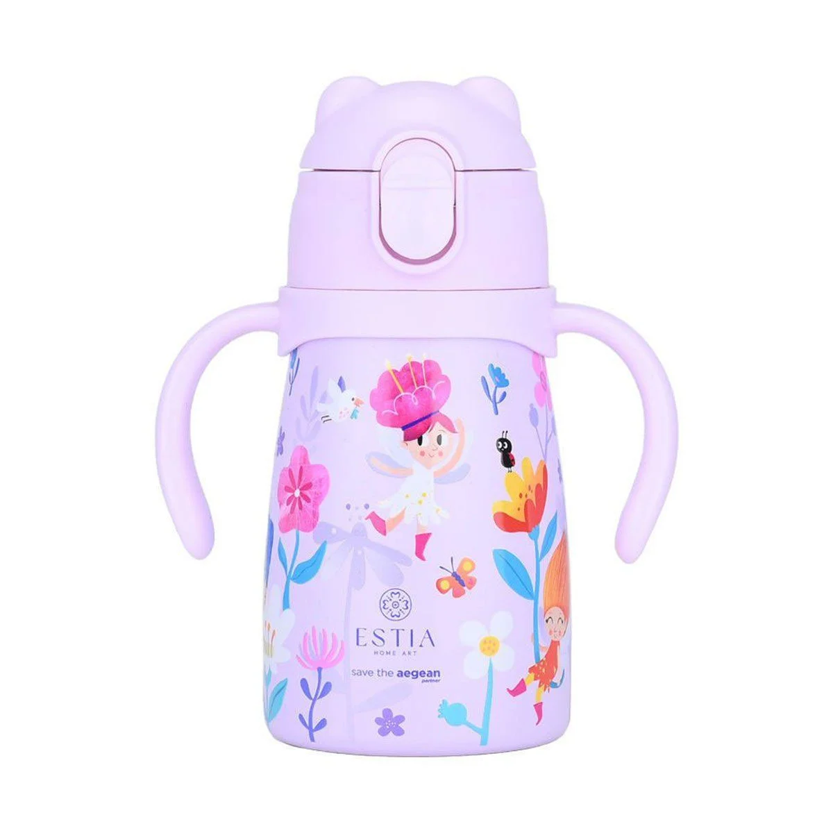 Φωτογραφία προϊόντος: Estia Home Art Estia Παιδικός Θερμός Bubble Bottle Save The Aegean 300ml Fairy Tales Λιλά 01-34214