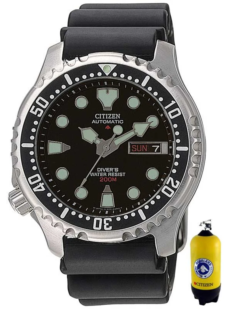 Φωτογραφία προϊόντος: Ρολόι CITIZEN Promaster Mechanical Diver Με Μαύρο Καουτσούκ Λουράκι NY0040-09EE