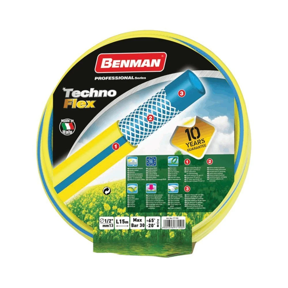 Φωτογραφία προϊόντος: Benman TechnoFlex Λάστιχο Ποτίσματος 3/4 inch 25m – 77156