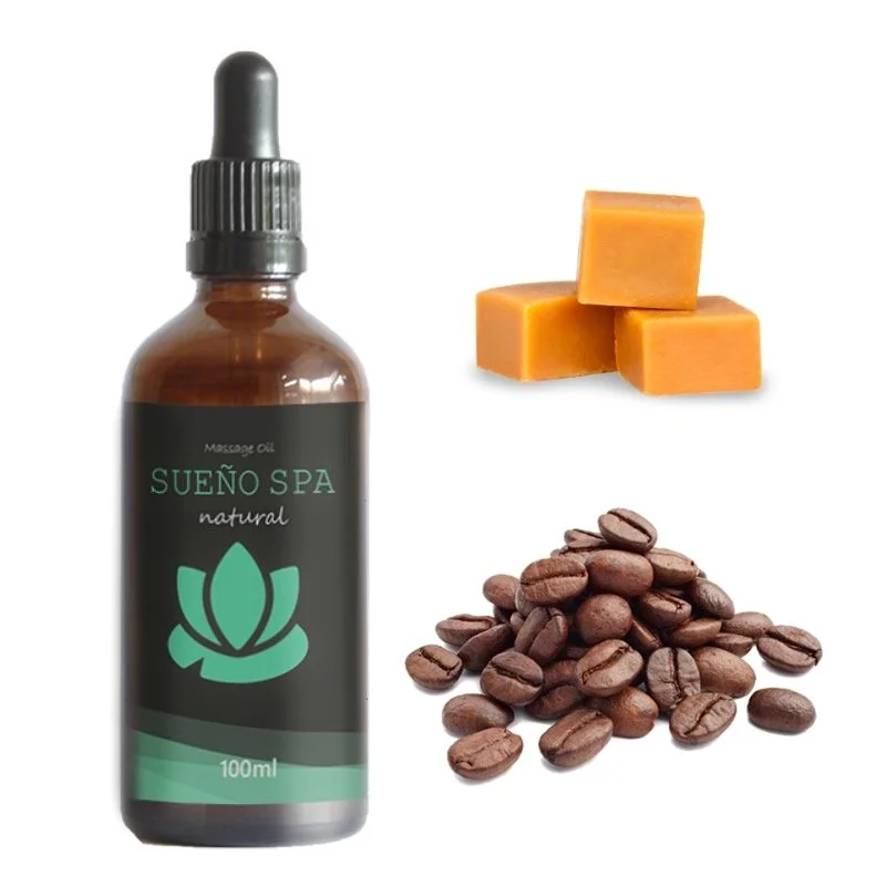 Φωτογραφία προϊόντος: Sueño Spa Moisturizing Massage Body Oil Λάδι Σώματος Καφές + Καραμέλα Απολαυστικό + κατά της Κυτταρίτιδας 100ml