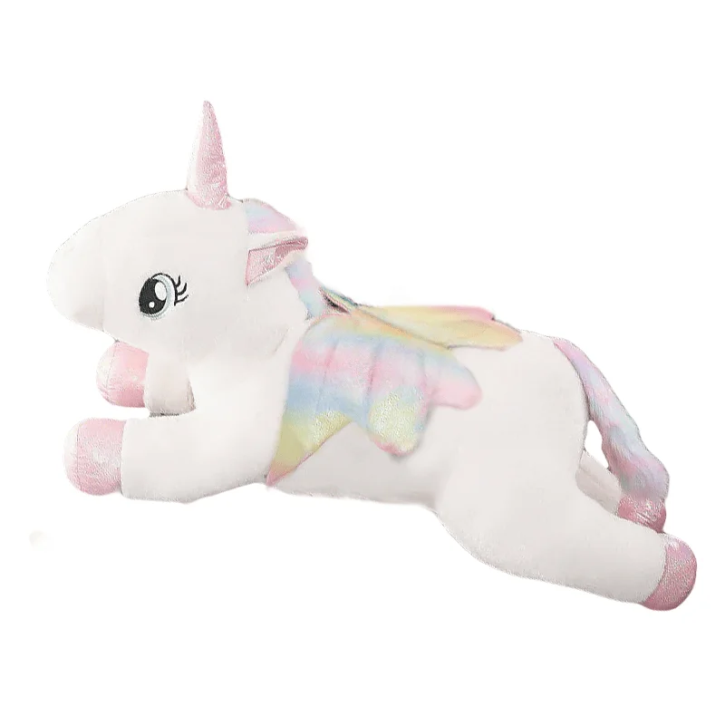 Φωτογραφία προϊόντος: VIP Baby Dolls Stuffed RAINBOW Unicorn Furry Pillow, Λούτρινος Γούνινος Μονόκερος Μαξιλάρι Λευκός 120cm