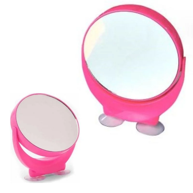 Φωτογραφία προϊόντος: IDC Design Splendid Double Mirror 10 x Magnification Επιτραπέζιο Καθρεφτάκι με βεντούζες για 10 φορές Zoom 13 x 10cm Pink