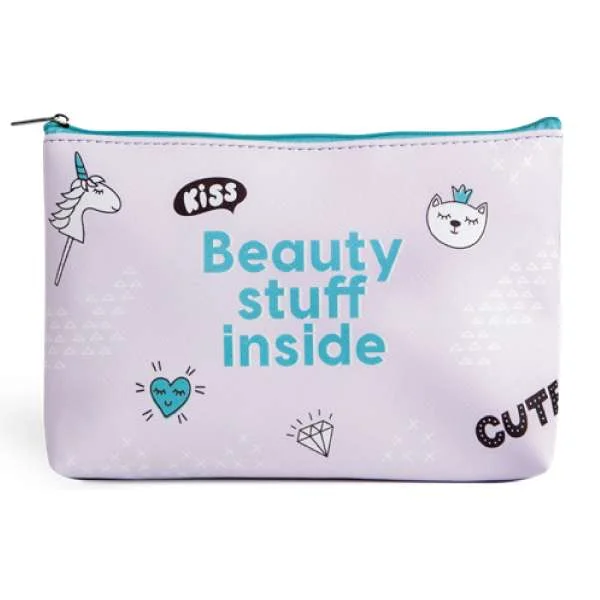 Φωτογραφία προϊόντος: IDC Institute Cosmetic Bag Beauty Stuff Inside Νεσεσέρ Καλλυντικών Λευκό 22 x 15 cm