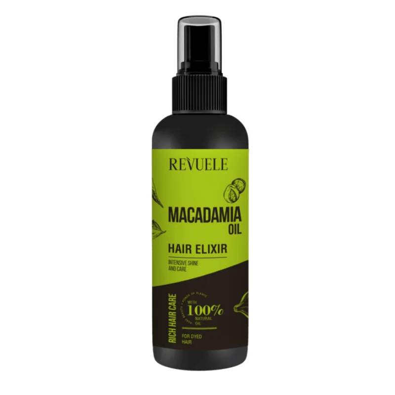 Φωτογραφία προϊόντος: REVUELE Macadamia Oil Hair Elixir 120ml Λάμψη και Περιποίηση