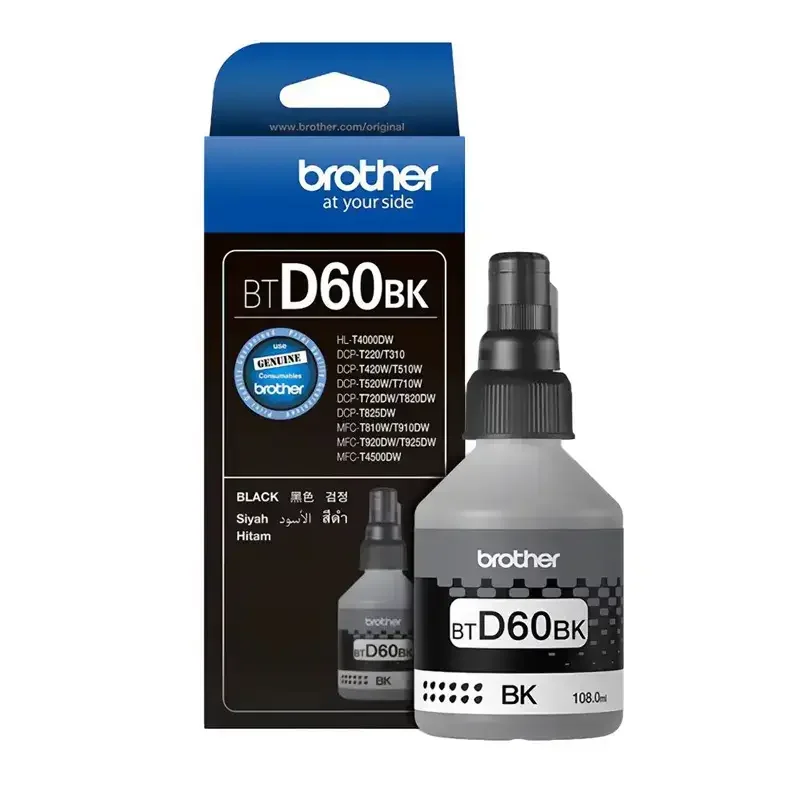 Φωτογραφία προϊόντος: OEM Γνήσιο μελάνι Brother BTD60BK Black, 6500 PAGES