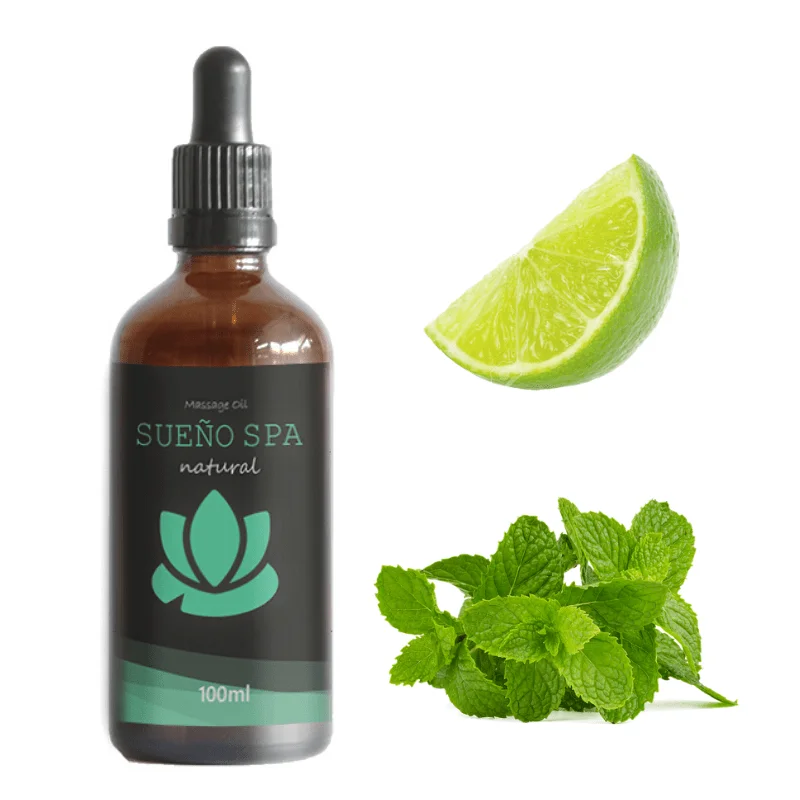 Φωτογραφία προϊόντος: Sueño Spa Moisturizing Massage Body Oil Λάδι Σώματος Μέντα + Περγαμόντο 100ml