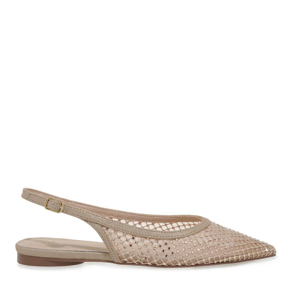 Φωτογραφία προϊόντος: EXE Γυναικείες Slingback Γόβες MMIAMI-222 Πλατίνα Στρας / Πλατίνα