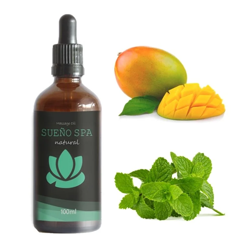 Φωτογραφία προϊόντος: Sueño Spa Moisturizing Massage Body Oil Λάδι Σώματος Μέντα + Μάνγκο 100ml