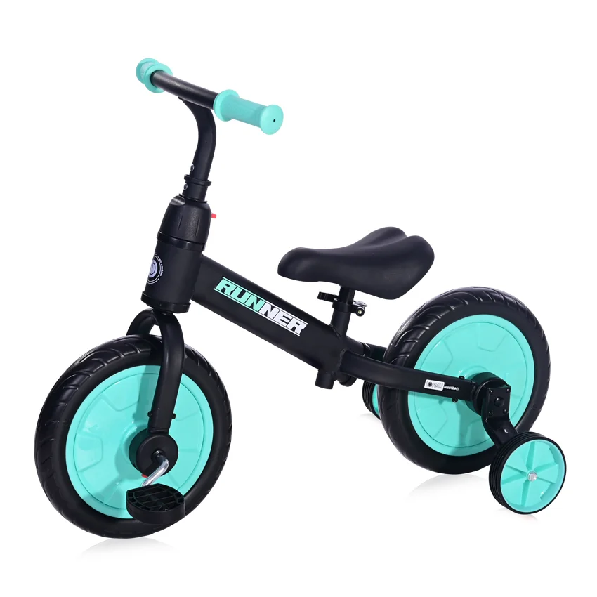 Φωτογραφία προϊόντος: LORELLI - BALANCE BIKE RUNNER 2 IN 1 BLACK+TURQUOISE - 10410030009