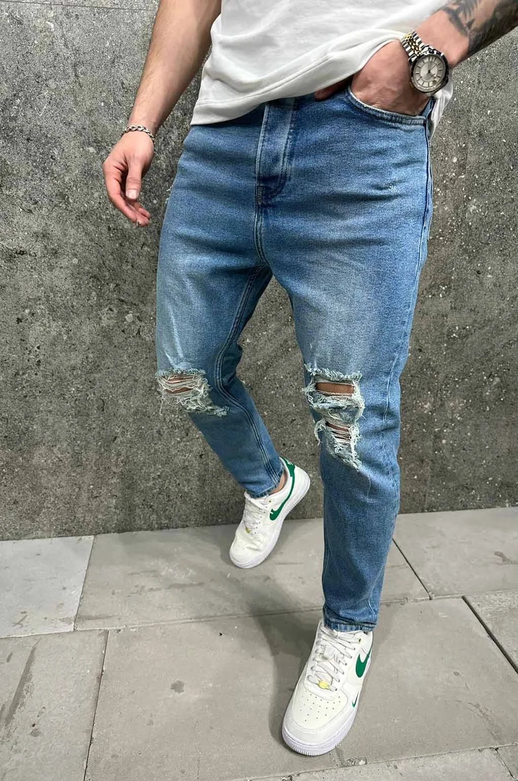 Φωτογραφία προϊόντος: Παντελόνι Jean Μπλε Tapered Fit 8231