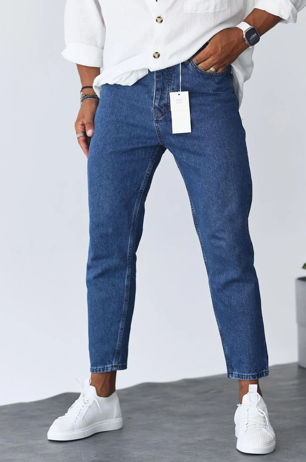 Φωτογραφία προϊόντος: Παντελόνι Jean Μπλε Loose Fit 392-029