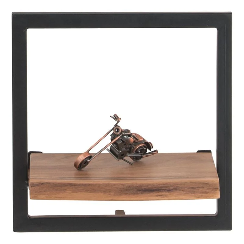 Φωτογραφία προϊόντος: LIZARD Frame Ράφι Μέταλλο Βαφή Μαύρο, Ξύλο Ακακία Φυσικό