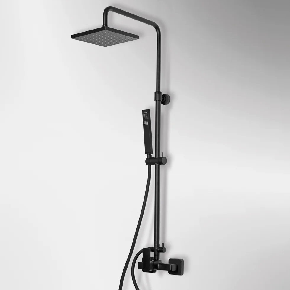 Φωτογραφία προϊόντος: EURORAMA Στήλη ντους Quadra black matt 144065