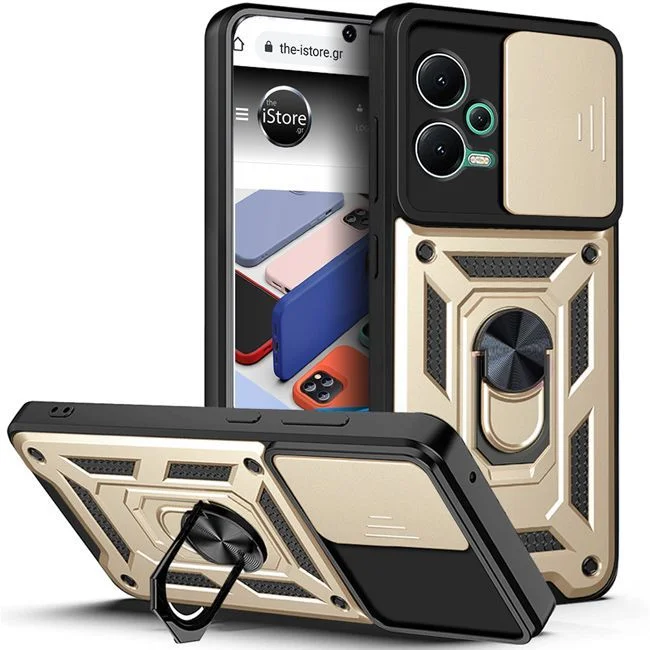 Φωτογραφία προϊόντος: Θήκη Orso Combo Kickstand Slide Camera Gold Poco F5 5G