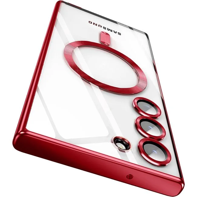 Φωτογραφία προϊόντος: Θήκη Orso MagSafe Camera Protection Bare Look Red Samsung Galaxy S23 Plus