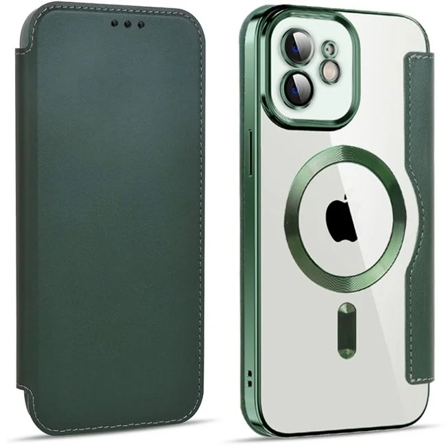 Φωτογραφία προϊόντος: Orso Θήκη Flip Camera Protection MagSafe Bare Look Πράσινη για iPhone 11