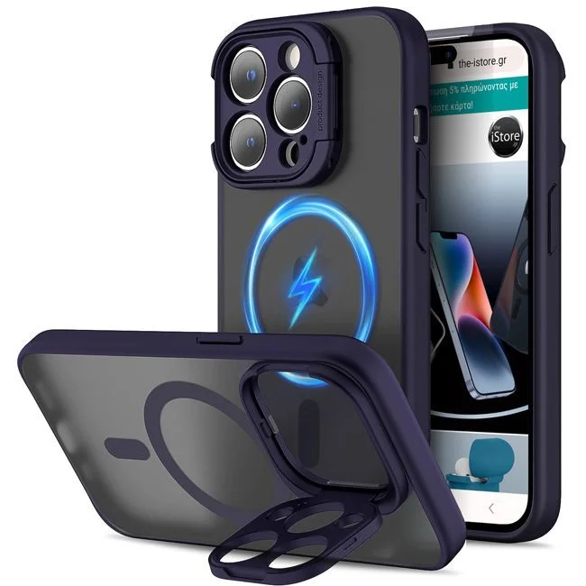 Φωτογραφία προϊόντος: Θήκη Orso Hybrid Camera Protection Stand MagSafe Frosted Purple iPhone 14 Pro