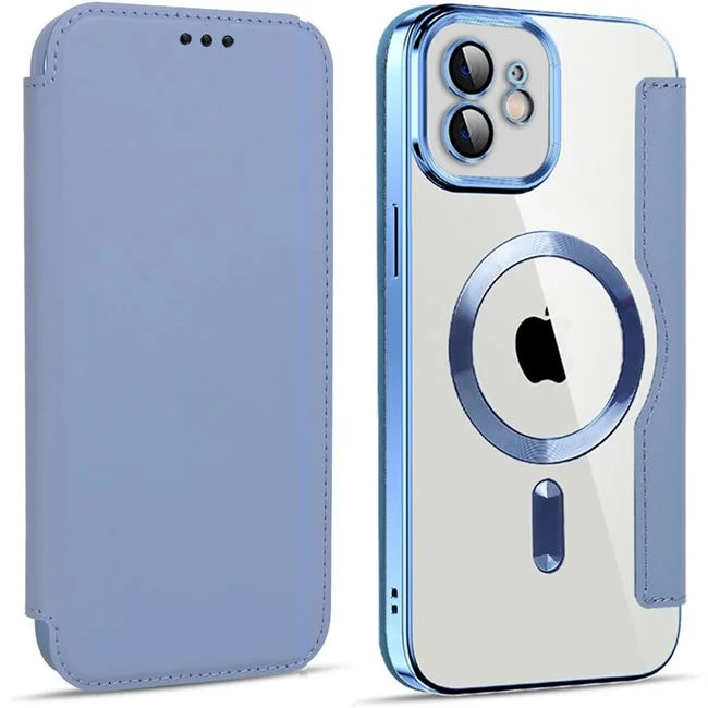 Φωτογραφία προϊόντος: Θήκη Orso Flip Camera Protection MagSafe Bare Look Cyan για iPhone 11