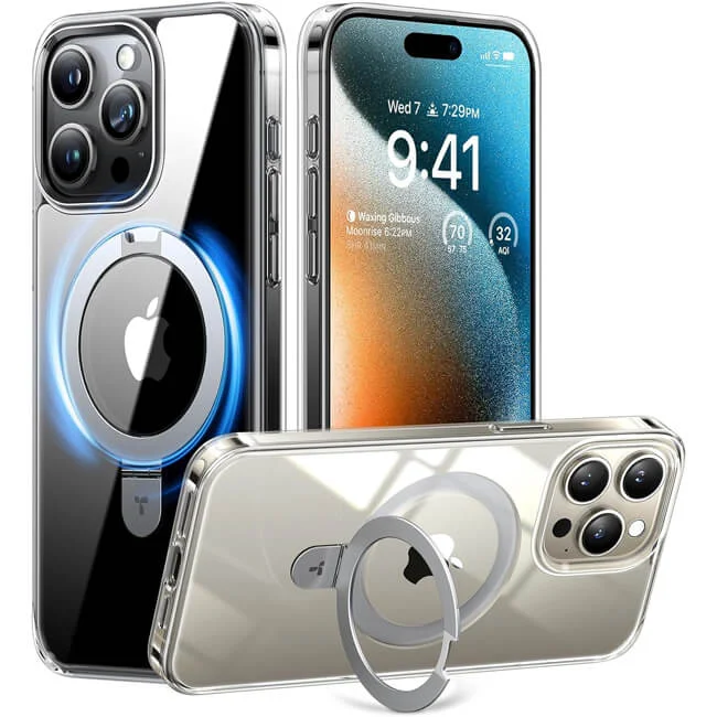 Φωτογραφία προϊόντος: Θήκη Torras Ostand MagSafe Kickstand Clear iPhone 15 Pro