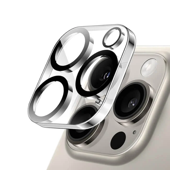 Φωτογραφία προϊόντος: Orso Full Cover 9H Camera Glass Clear iPhone 15 Pro/15 Pro Max
