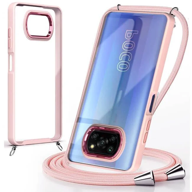 Φωτογραφία προϊόντος: Θήκη Orso Shield Κορδόνι Clear Rose Poco X3 NFC / X3 Pro