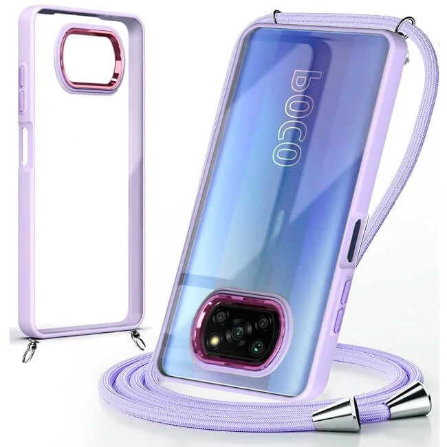 Φωτογραφία προϊόντος: Θήκη Orso Shield Κορδόνι Clear Violet Poco X3 NFC / X3 Pro