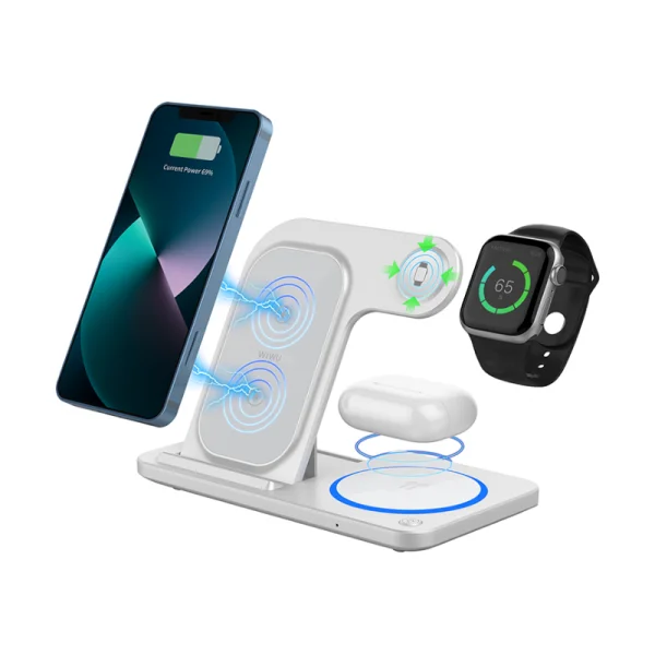 Φωτογραφία προϊόντος: WiWU 3 in 1 Fordable Magnetic Wireless Charging Station 15W (W020)