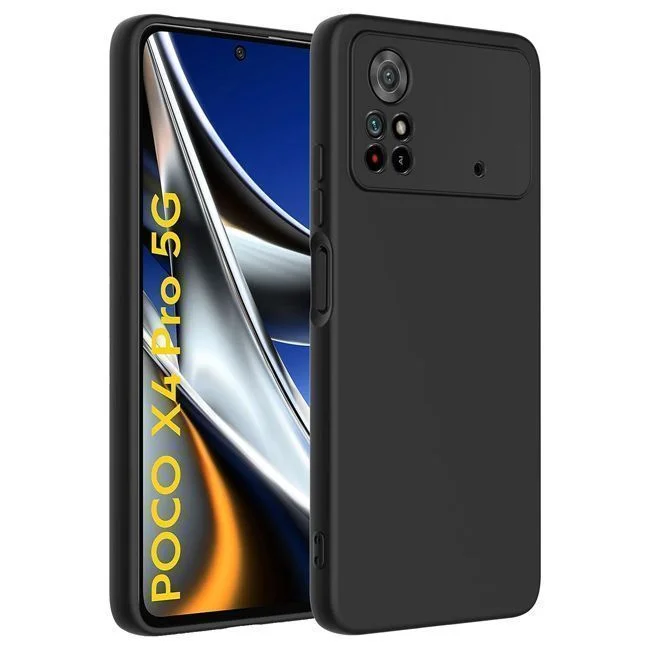 Φωτογραφία προϊόντος: Θήκη Rubber Silk Μαύρη για Poco X4 Pro 5G