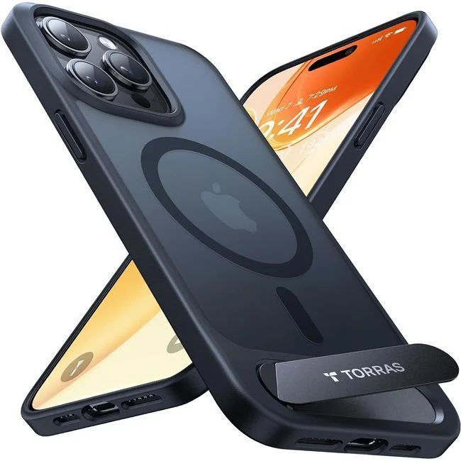 Φωτογραφία προϊόντος: Θήκη Torras Pstand MagSafe Kickstand Black iPhone 15 Pro