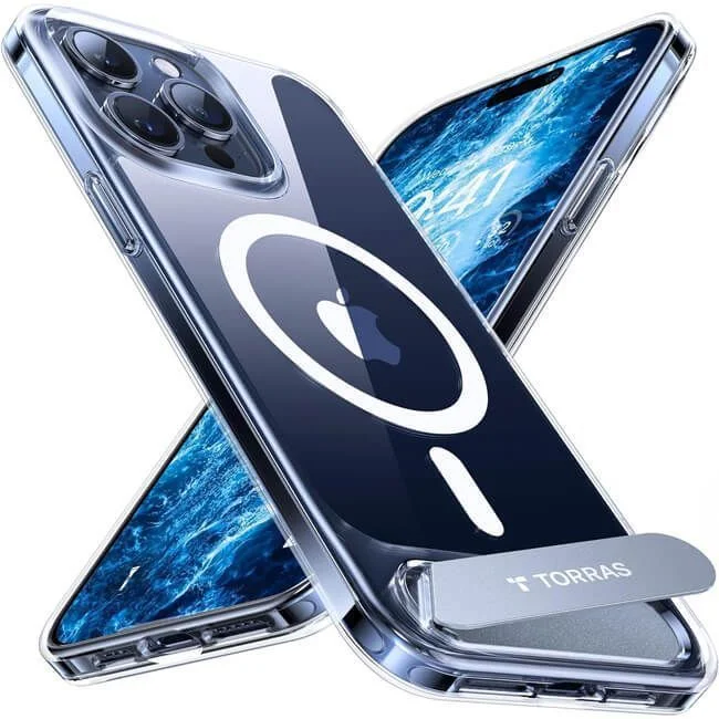 Φωτογραφία προϊόντος: Θήκη Torras Pstand MagSafe Kickstand Clear για iPhone 15 Pro