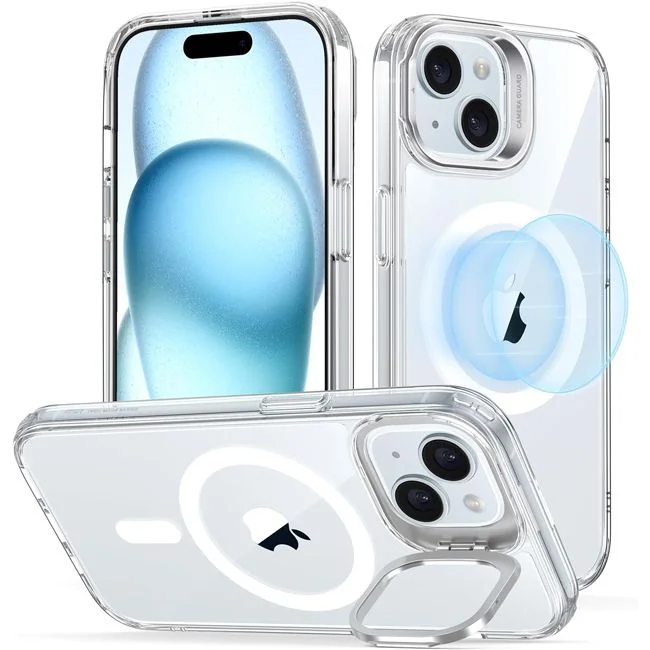 Φωτογραφία προϊόντος: Θήκη ESR Classic Hybrid με Stash Stand HaloLock & MagSafe για iPhone 15 Plus (Διάφανη)