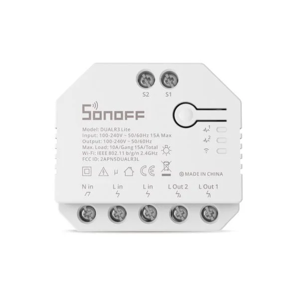 Φωτογραφία προϊόντος: Sonoff Dual R3 Lite Smart Wi-Fi Relay Switch