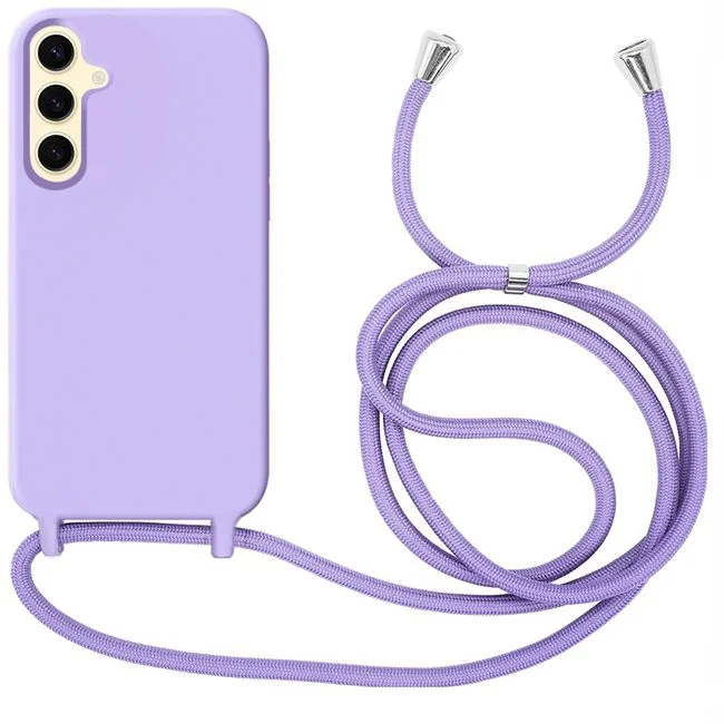 Φωτογραφία προϊόντος: Θήκη Liquid Silicone Κορδόνι Violet Samsung Galaxy A15