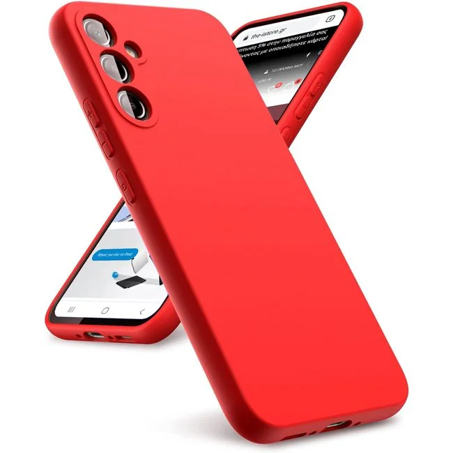 Φωτογραφία προϊόντος: Orso Θήκη Rubber Silk Red για Samsung Galaxy A15