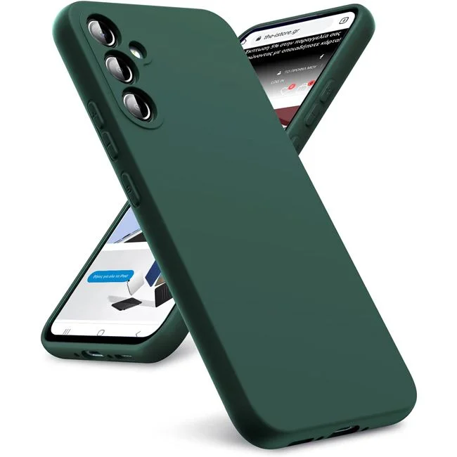 Φωτογραφία προϊόντος: Θήκη Rubber Silk Forest Green για Samsung Galaxy A15 - Orso