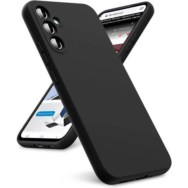 Φωτογραφία προϊόντος: Θήκη Rubber Silk Black για Samsung Galaxy A15