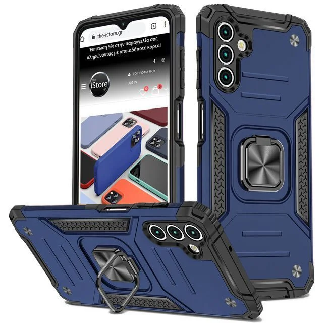 Φωτογραφία προϊόντος: Θήκη Armor Ringstand Blue για Samsung Galaxy A15