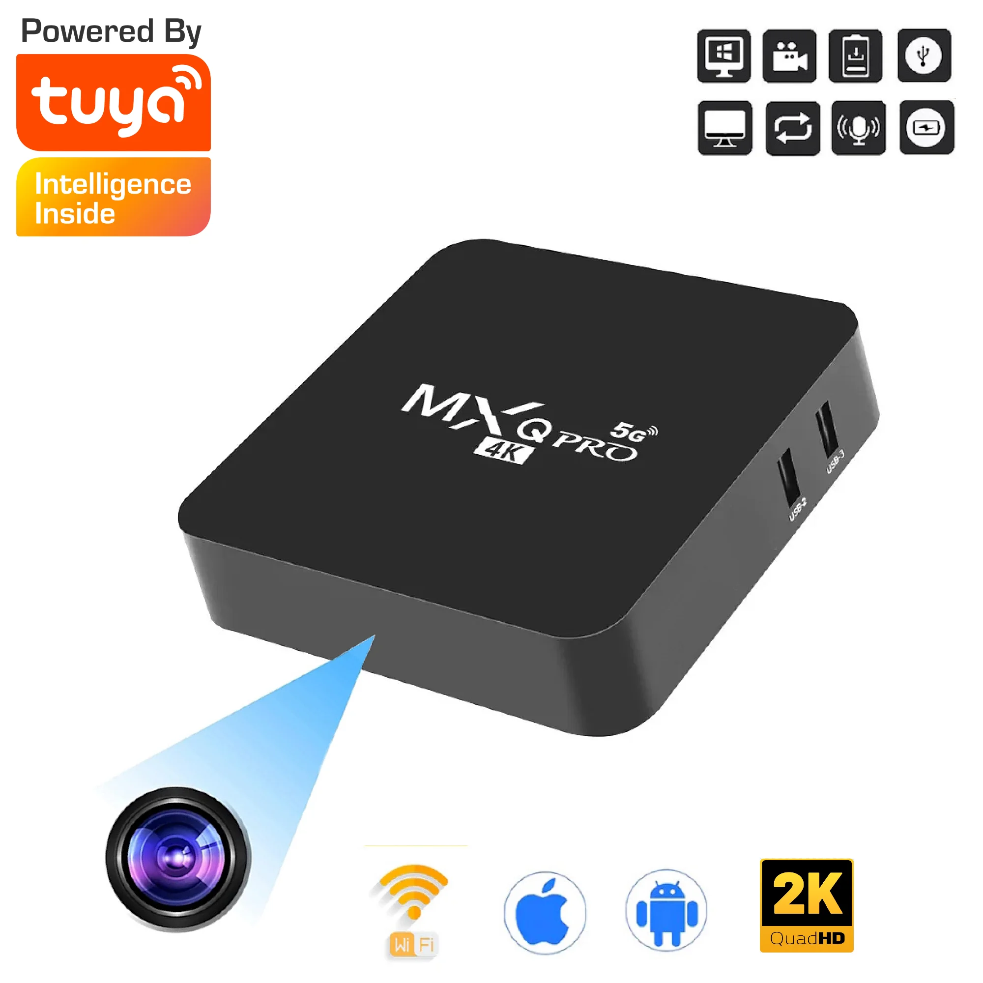 Φωτογραφία προϊόντος: S-Talk A-25 Κρυφή Κάμερα TV Box 2K WiFi με Ήχο & Ανίχνευση Κίνησης – Live Παρακολούθηση μέσω App (Android/iOS)