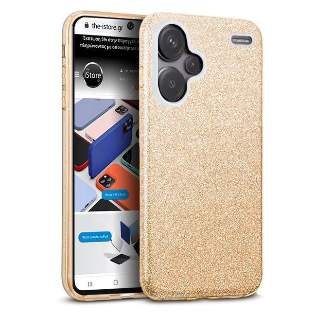 Φωτογραφία προϊόντος: Θήκη Hybrid Strass Gold για Xiaomi Redmi Note 13 Pro 5G